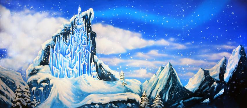 Ice Castle Exterior Backdrop