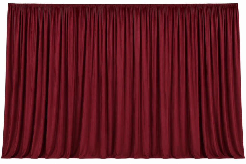Modified Burgandy Duvetyn Drape