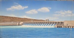 Lake Dam Backdrop