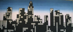 New York Skyline Silhouettee Backdrop