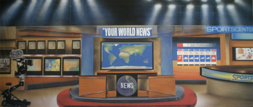 News Station Montage Backdrop