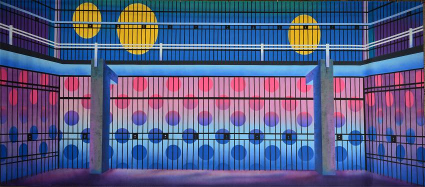 Colorful Prison Backdrop