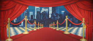 Red Carpet Cityscape Backdrop