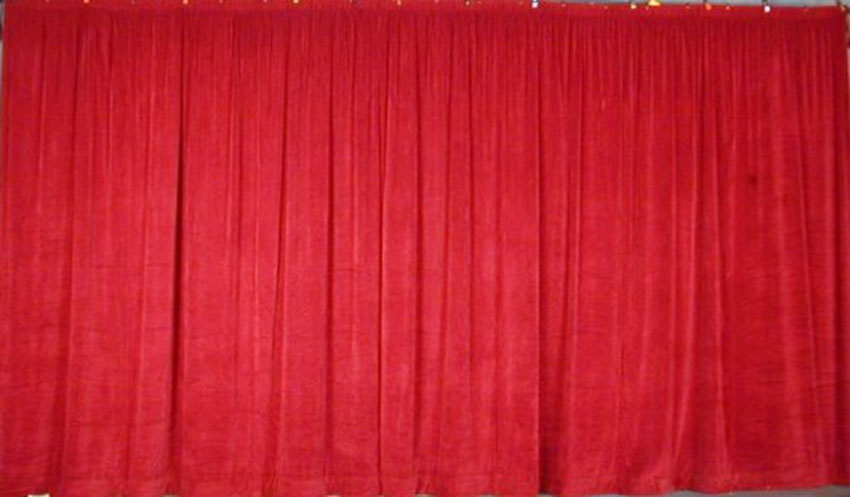 Red Velour Drape Backdrop