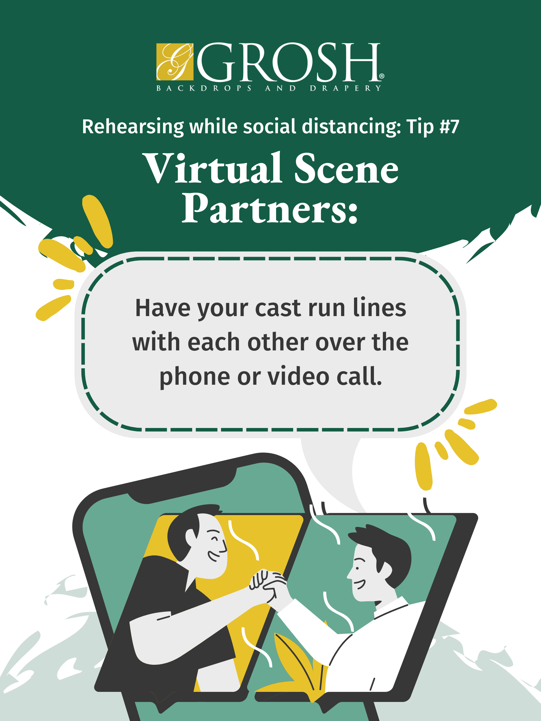 Rehearsing while social distancing Tip 7 Virtual Scene Partners