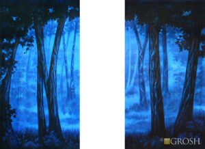 Blue Night Forest Legs Set