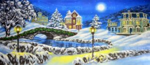 Christmas Village Backdrop
