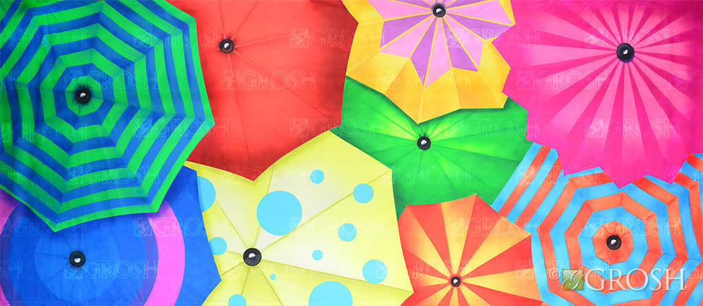Colorful Umbrellas Backdrop