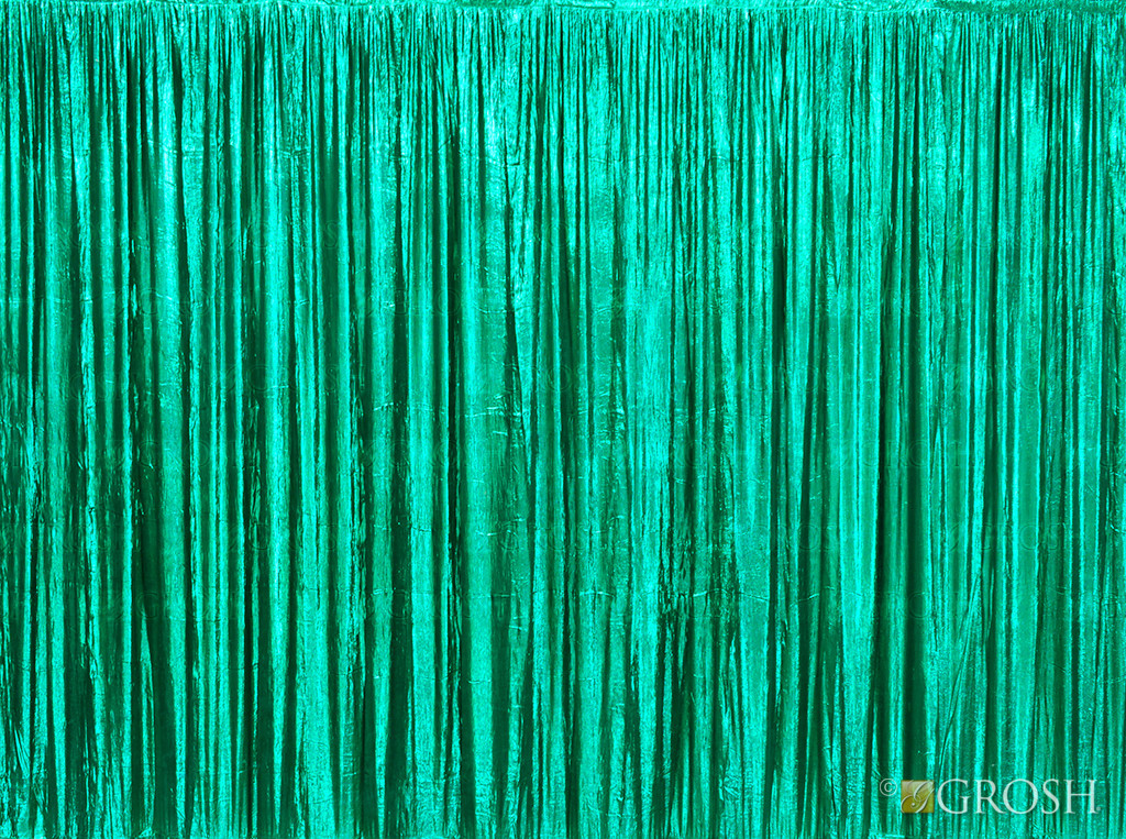 Green Mirrolahm Drape Backdrop