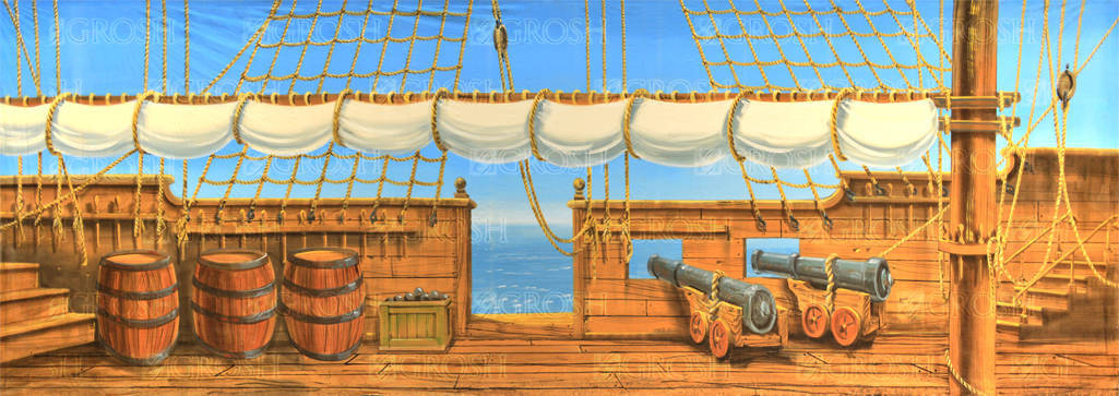 Ye Ole Pirate Ship Backdrop