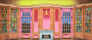 Charming Pink Victorian Parlor Backdrop