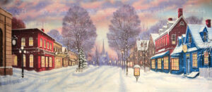 Winter Small Town Backdrop