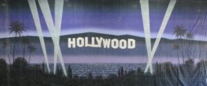 Hollywood Hills and City Lights Backdrop
