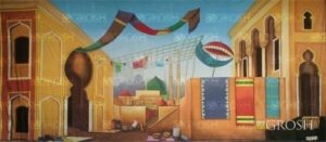 Colorful Arabian Marketplace Backdrop