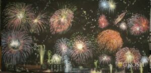 City Fireworks Backdrop