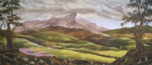 Scottish Mountain Landscape Backdrop