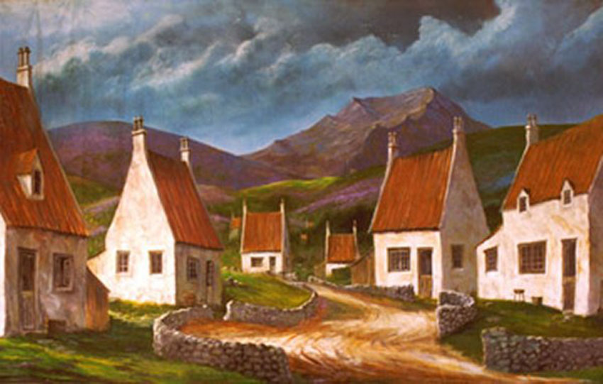 Scottish Village Backdrop