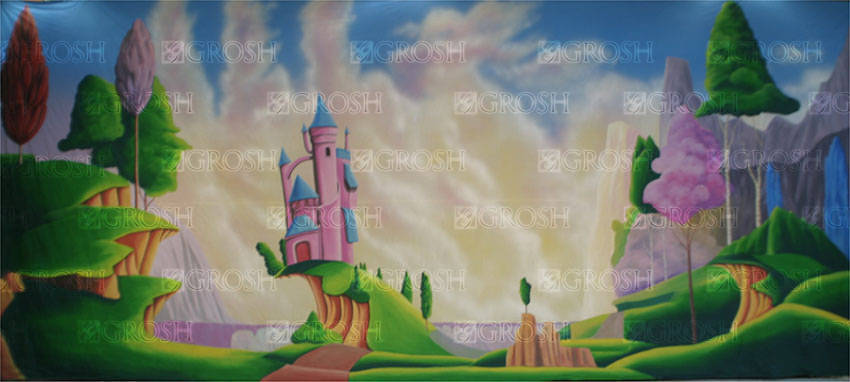 Cartoon Castle Landscape