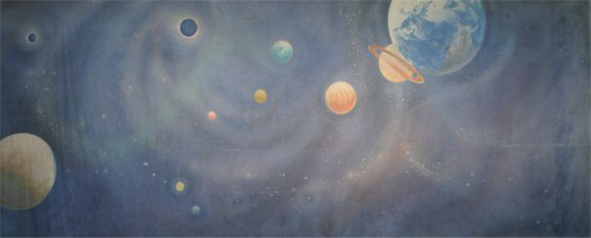 Planets in Outerspace Backdrop