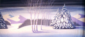 Stylized Snow & Birchtree Backdrop