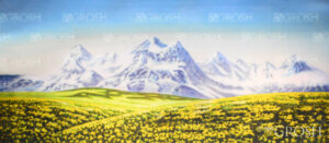 Swiss Alps Mountain Landscape Backdrop