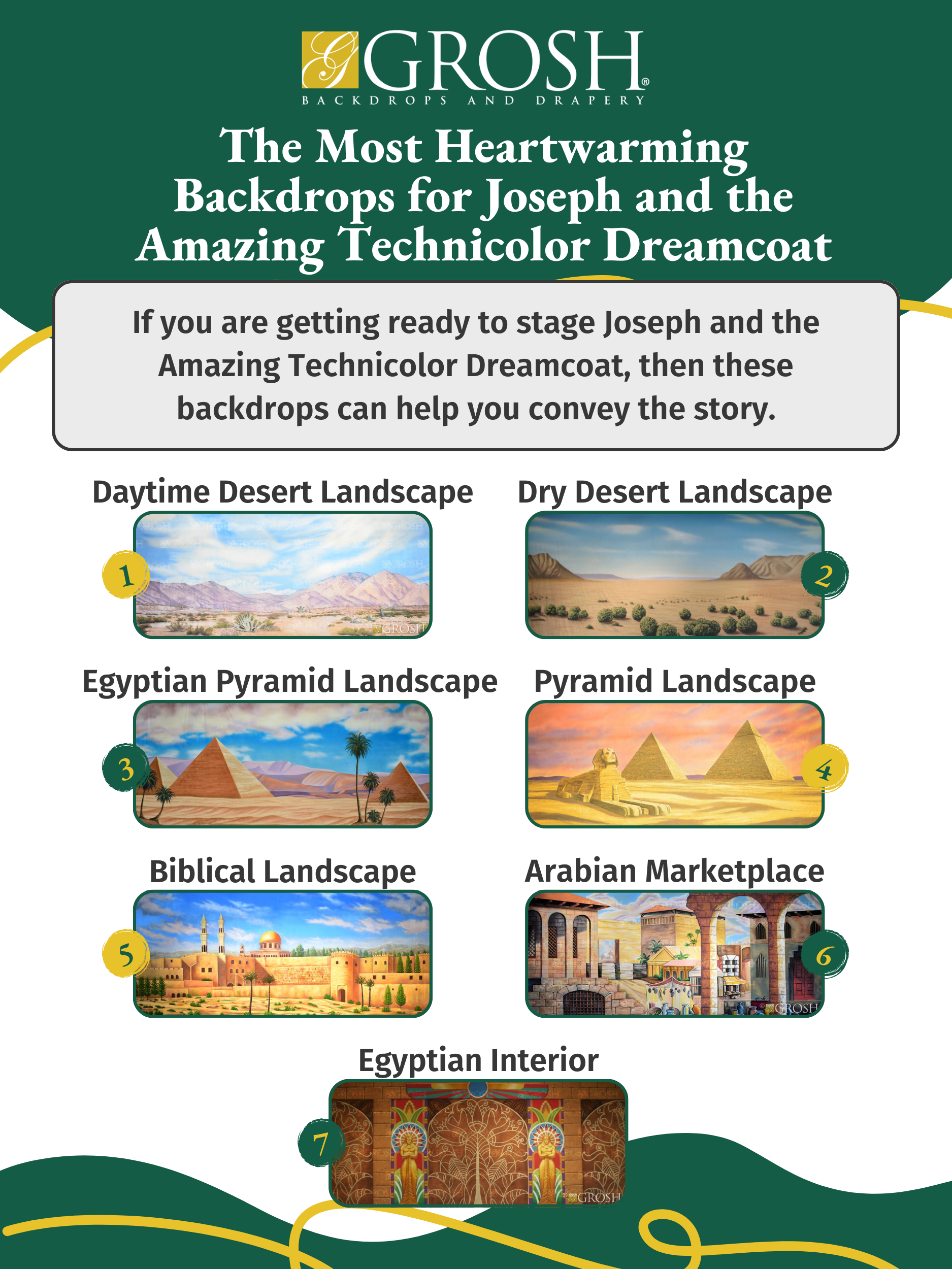The Most Heartwarming Backdrops for Joseph and the Amazing Technicolor Dreamcoat