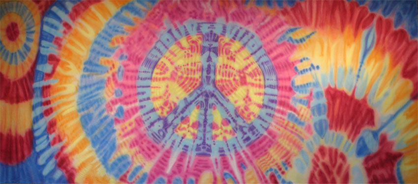 Tie Dye Peace Sign Backdrop