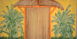 Tropical Hut Backdrop