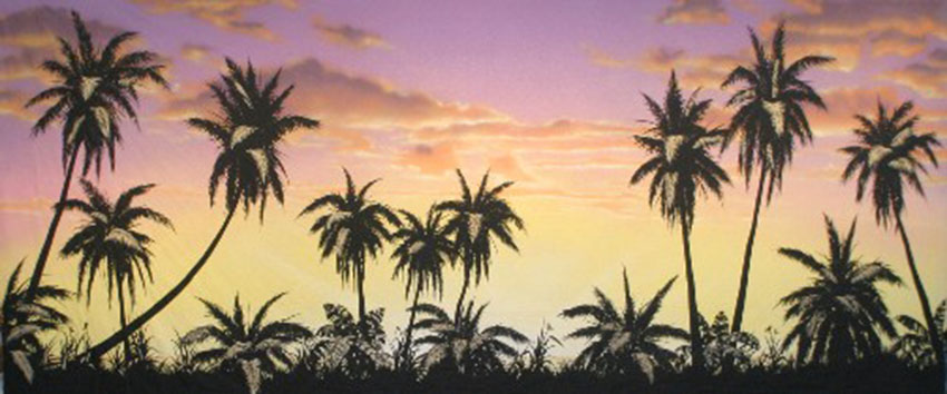 Tropical Silhouette 1 Backdrop