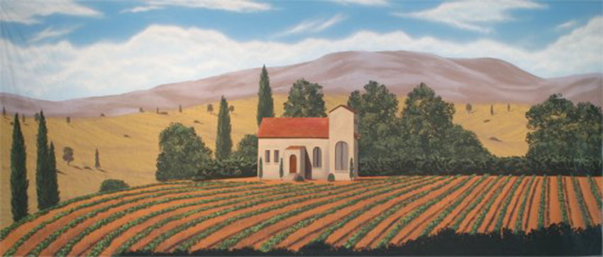Tuscan Vineyard Backdrop