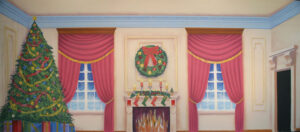 Christmas Victorian Parlor Backdrop