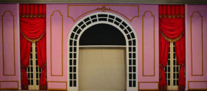 Pink Victorian Parlor Cut Door Backdrop