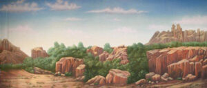 Rocky Western Desert Backdrop
