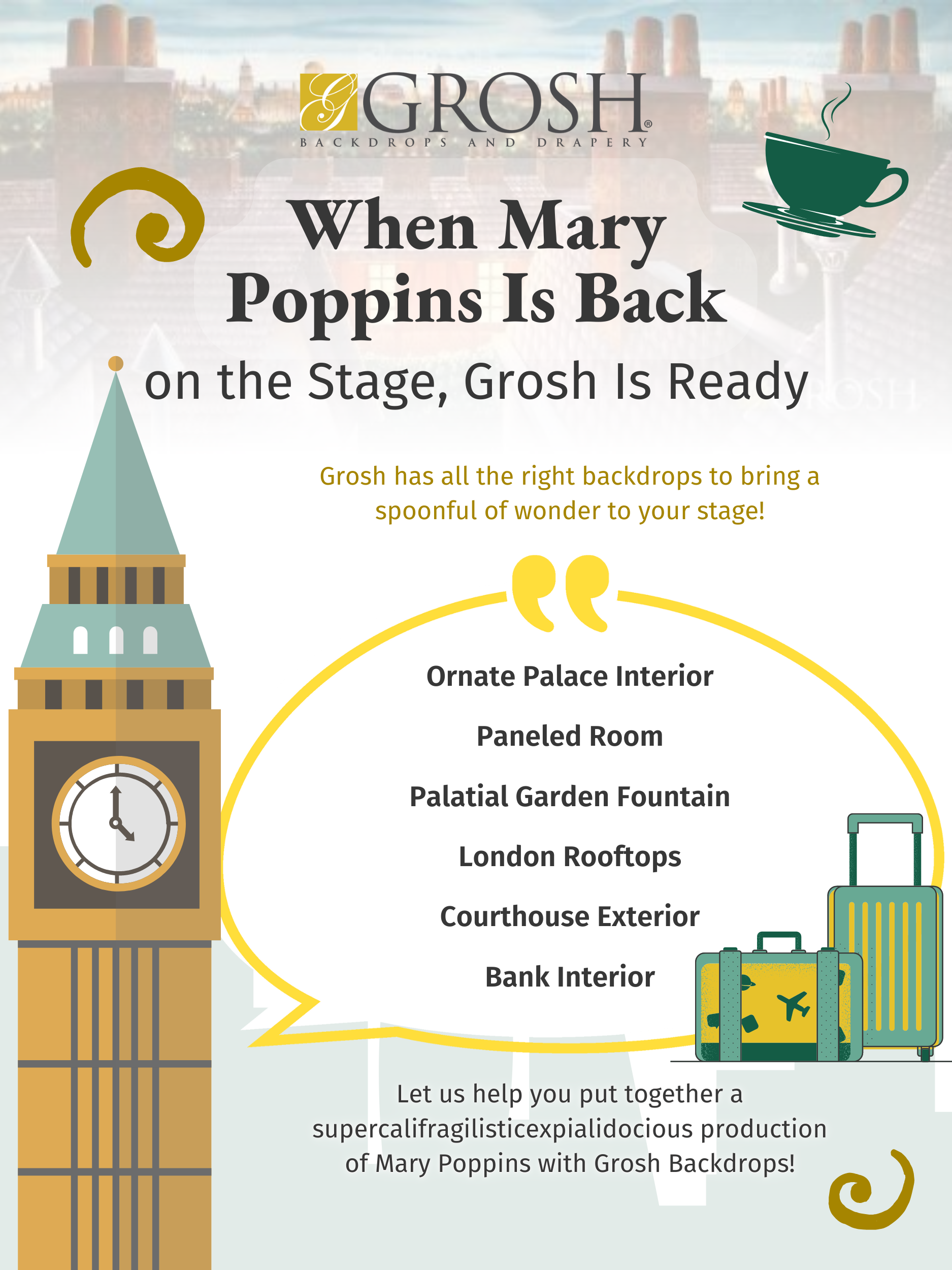 Mary Poppins Is Back on the Stage and Grosh Is Ready Infographic