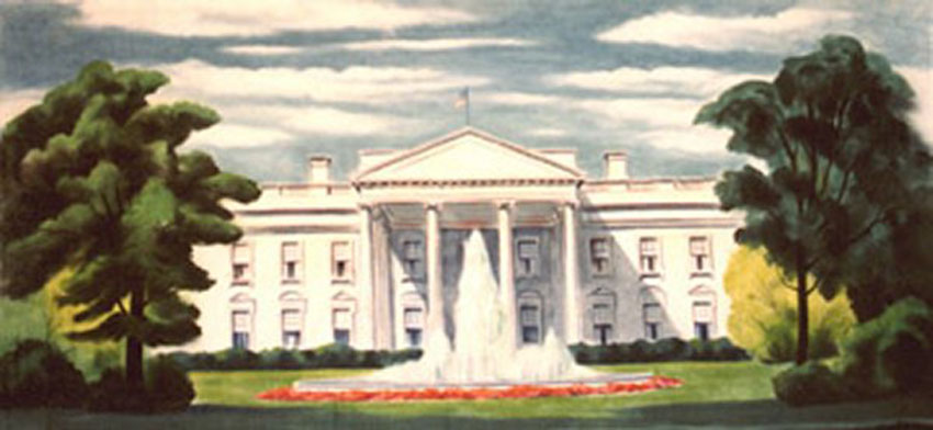 White House on Scrim Backdrop