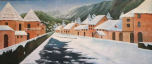 Winter Village Backdrop