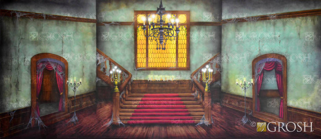 Haunted Mansion Interior Backdrops for Addams Family  